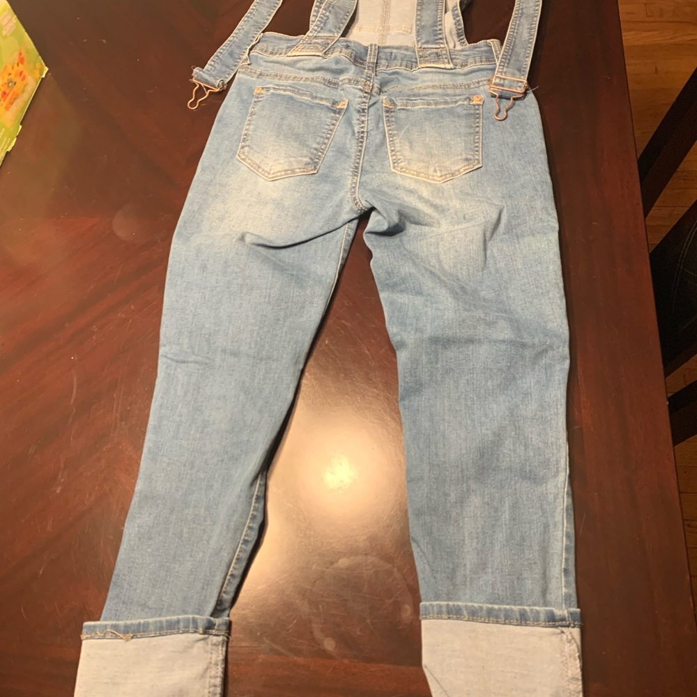 Distressed Denim Overalls - Picture 2 of 3